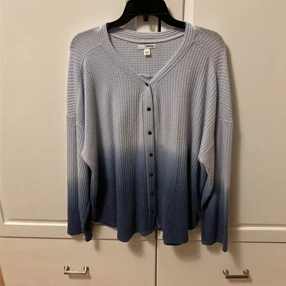 Womens Sonoma Goods for Life Lightweight Sweater - Blue XL - Picture 1 of 3